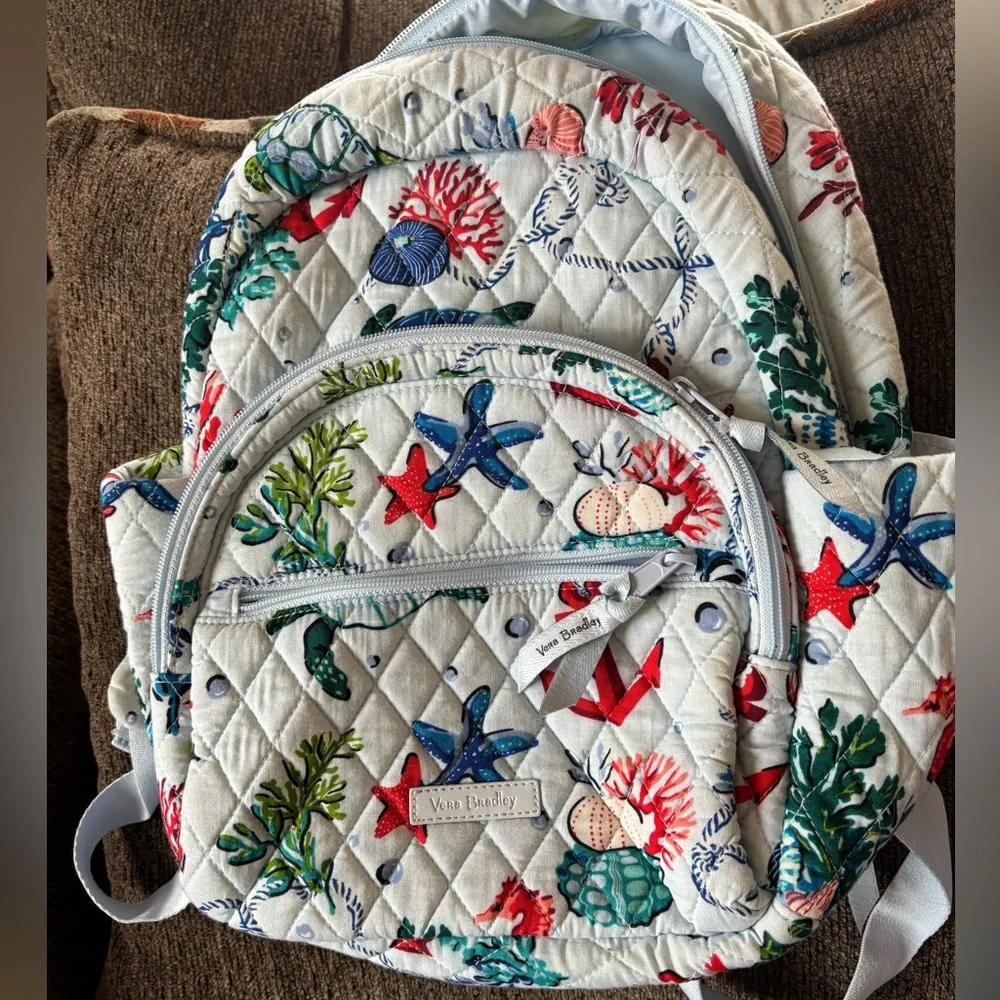 Vera Bradley Backpack Anchors Away mini backpack used a couple of times - Picture 1 of 3